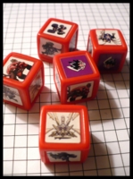 Dice : Dice - Game Dice - Yahtzee Jr Duel Masters Red Dice Set - Sticker Face